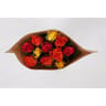Bouquet de 11 roses arlequin 50 cm