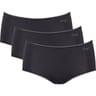 Lot de 2 slips midi + 1 offert ligne Pure Comfort Sloggi 0004 NOIR M