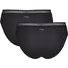 Lot de 2 slips tai ligne Go Ribbed Sloggi 0004 NOIR XL