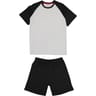 Pyjama short homme GRIS CHINE / NOIR XL