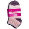 5 paires de socquettes courtes fantaisies fille ROSE/GRIS/BLANC 31/34