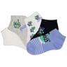 5 paires de socquettes courtes fantaisies garçon SURF/GRIS/BLANC 31/34