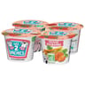 Les 2 Vaches yaourts bio brassés fraise rhubarbe 4x115g