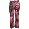 Pantalon fluide femme FUCHSIA/VERT T48 -
