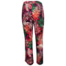 Pantalon fluide femme FUCHSIA/VERT T48 -