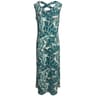 Robe sans manches IMP. FEUILLAGE VERT T38