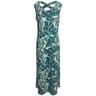 Robe sans manches IMP. FEUILLAGE VERT T48
