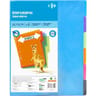 Carrefour intercalaires 6 positions A4 - 24,5x30,5 cm plastique