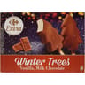 Carrefour extra 4 bâtonnets winter trees glace vanille enrobage chocolat au lait 240g