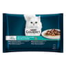 Gourmet perle sachets repas pour chats adultes -au carrelet, au thon, au saumon 4x85g