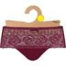Culotte midi ligne Flower élégance recyclé Playtex 0FS CERISE NOIRE T46