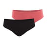 Lot de 2 slips fille ligne My petit prix Athena 2450 NOIR/ROUGE MINERAL 14 ANS