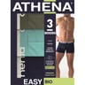 Lot de 3 boxers Easy Bio homme Athena 2510 MARINE/OCEAN/KAKI T5