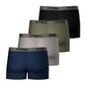 Lot de 4 boxers Ecopack  Basic coton Athena 2530 MARINE/GR/KAKI/NR T8