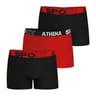 Lot de 3 boxers homme ecopack sport Athena 2510 NOIR/ROUGE/NOIR T3