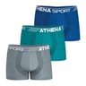 Lot de 3 boxers Fresh homme Athena 2510 GRIS/LAGON/BLEU T7