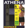 Lot de 4 boxers Ecopack  Basic coton Athena BLEU CLAIR - 2510 T8