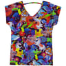Tee shirt femme manches courtes WHITE LOT OF BIRDS T38\40