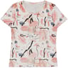 Tee shirt femme manches courtes BLANC AOP T50\52