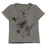 Tee shirt femme manches courtes ECRU/BLACK T42\44