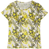 Tee shirt femme manches courtes BLANC/JAUNE AOP T46\48
