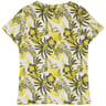 Tee shirt femme manches courtes BLANC/JAUNE AOP T50\52