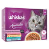 Whiskas sachets fraicheur fusions des saveurs en sauce x12