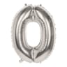 Ballon alu argent 86cm chiffre 0