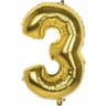 Ballon alu or 86cm chiffre 3