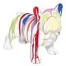 Chien résine "trash"34x18x26 blanc