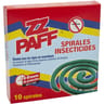 Zz paff spirales anti moustiques x10