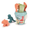 Seau garni decor dino 17 cm 2 moules a sable