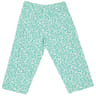 Corsaire nuit femme VERT AOP FLEUR T46/48