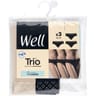 Lot de 3 slips ligne Trio Dentelle Coton Well NUDE/NOIR/BLANC 44/46