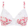 Soutien-gorge armature ligne Amelie Print Sans Complexe JMV IMP FLORAL BLANC ET ROUGE 95E