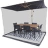 Moustiquaire de parasol - diam 300 x h230 cm