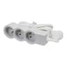 Bloc 3 prises standard 3 m blanc gris
