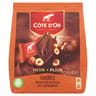 Côte d'or carrés noir noisettes entières 10x20-200g