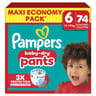 Pampers baby dry pants maxi t6-13/19 kg x74