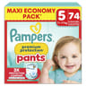 Pampers premium protection culottes taille 5 11/17 kg x74