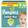 Pampers baby dry maxi t7- +15 kg x72