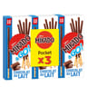 Mikado pocket chocolat lait lot de 3 soit 117g