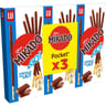 Mikado pocket chocolat lait lot de 3 soit 117g