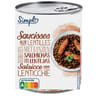 Carrefour simpl plat cuisiné saucisses aux lentilles 840g