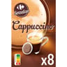 Carrefour sensation café dosettes compatibles senseo  cappucino x8 - 168g