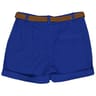 Short toile femme BLEU T46