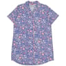 Liquette manches courtes femme BLUE FLOWERS AOP T50/52