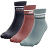 3 paires de socquettes semelle bouclette homme AIRNESS NOIR/BRIQUE/AMANDE T39/42