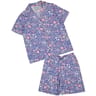 Pyjama court femme BLUE FLOWERS AOP T50/52
