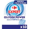 Carrefour expert oxygen power tablettes activateur linge blanc  x10